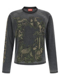 Vêtements de sport en coton gris de la marque Diesel, ensemble de sport décontracté pour homme.