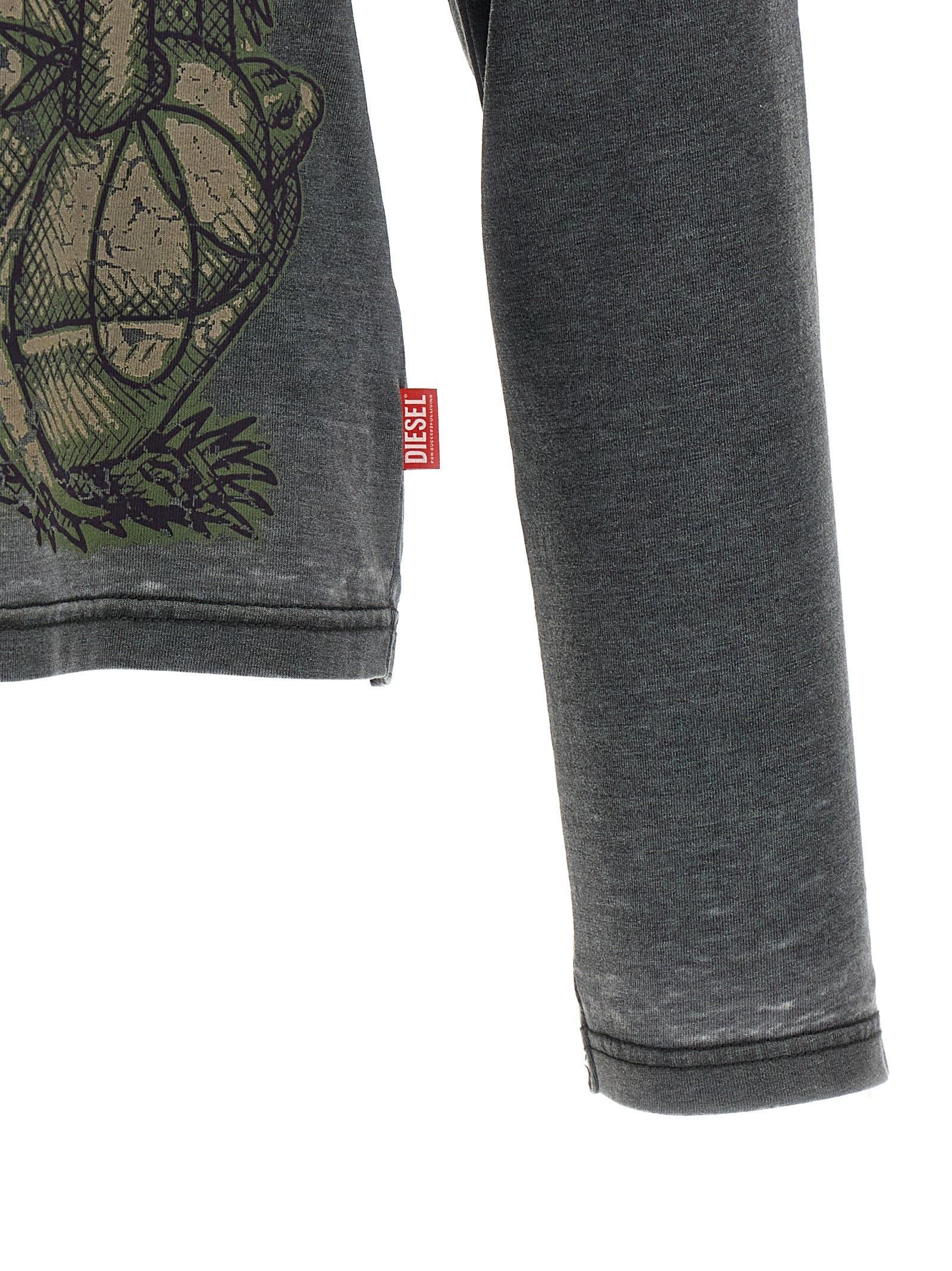 Vêtements de sport en coton gris Diesel, style décontracté avec logo Diesel visible sur le haut.