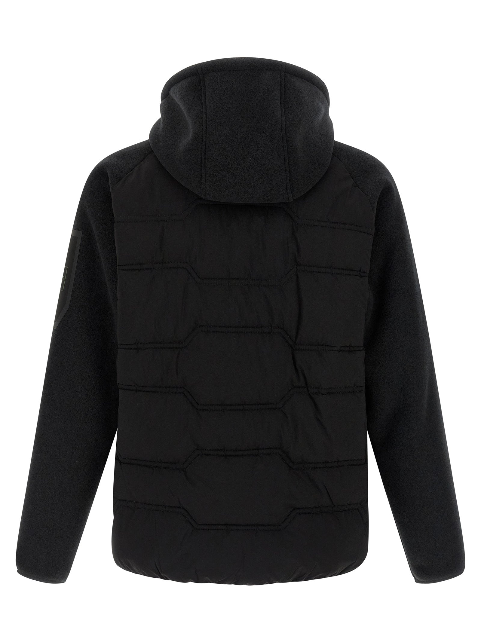 Veste en polyester noire Hugo Boss, coque extérieure résistante, avec capuche et fermeture éclair, pour un style moderne et fonctionnel.
