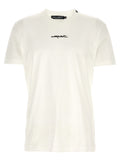 T-shirt blanc en coton Dolce & Gabbana, vue de face, avec logo discret en avant. Vêtement décontracté et élégant.