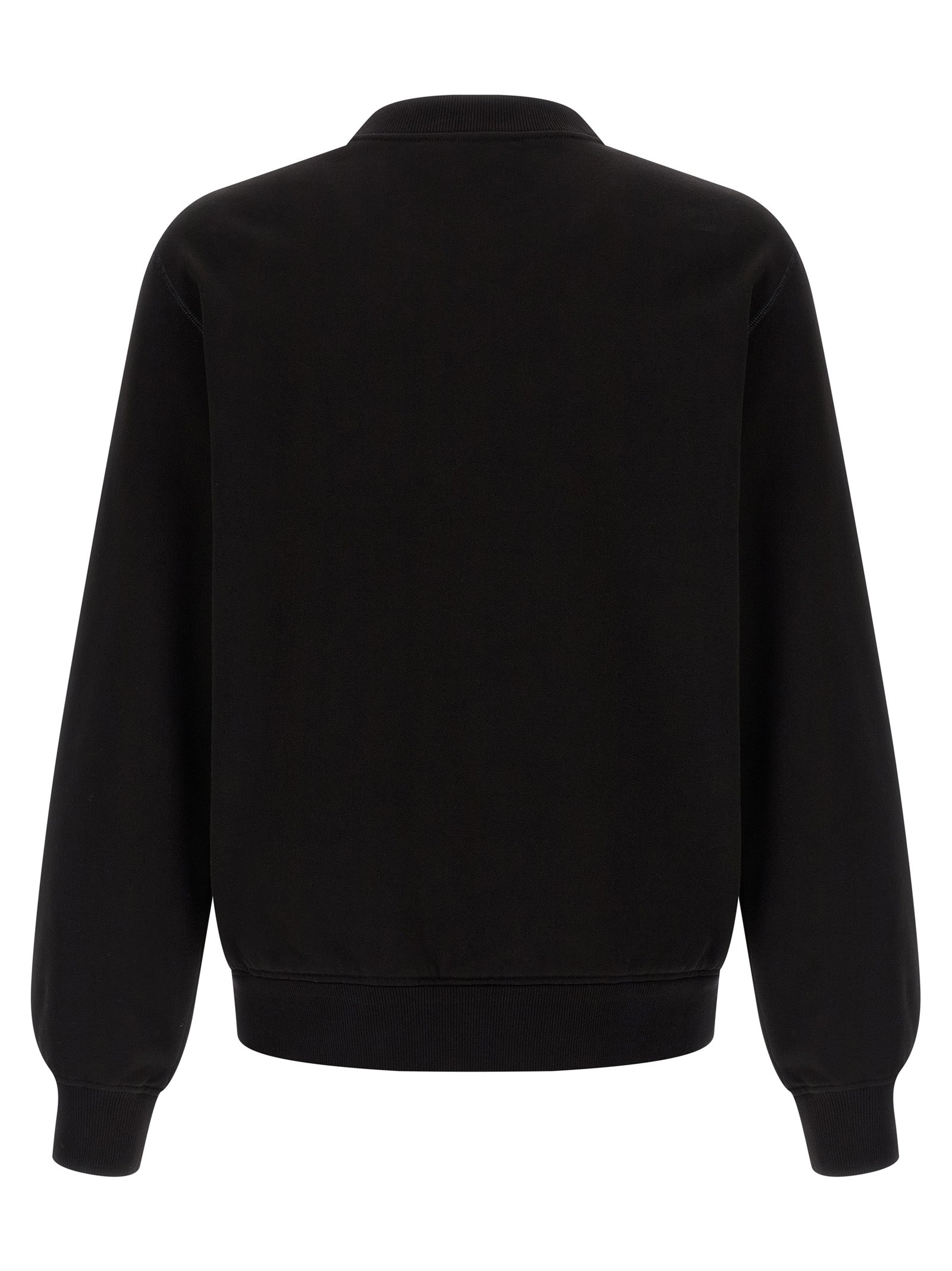 Sweat-shirt en coton noir de Dolce & Gabbana, vêtement décontracté avec logo de la marque visible, style moderne et élégant.
