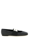 Chaussures ballerines Givenchy en cuir de veau noir, élégantes et sophistiquées, vues de face sur fond blanc.