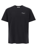 T-shirt noir en coton Givenchy, coupe classique, vue de face avec logo discret au centre.