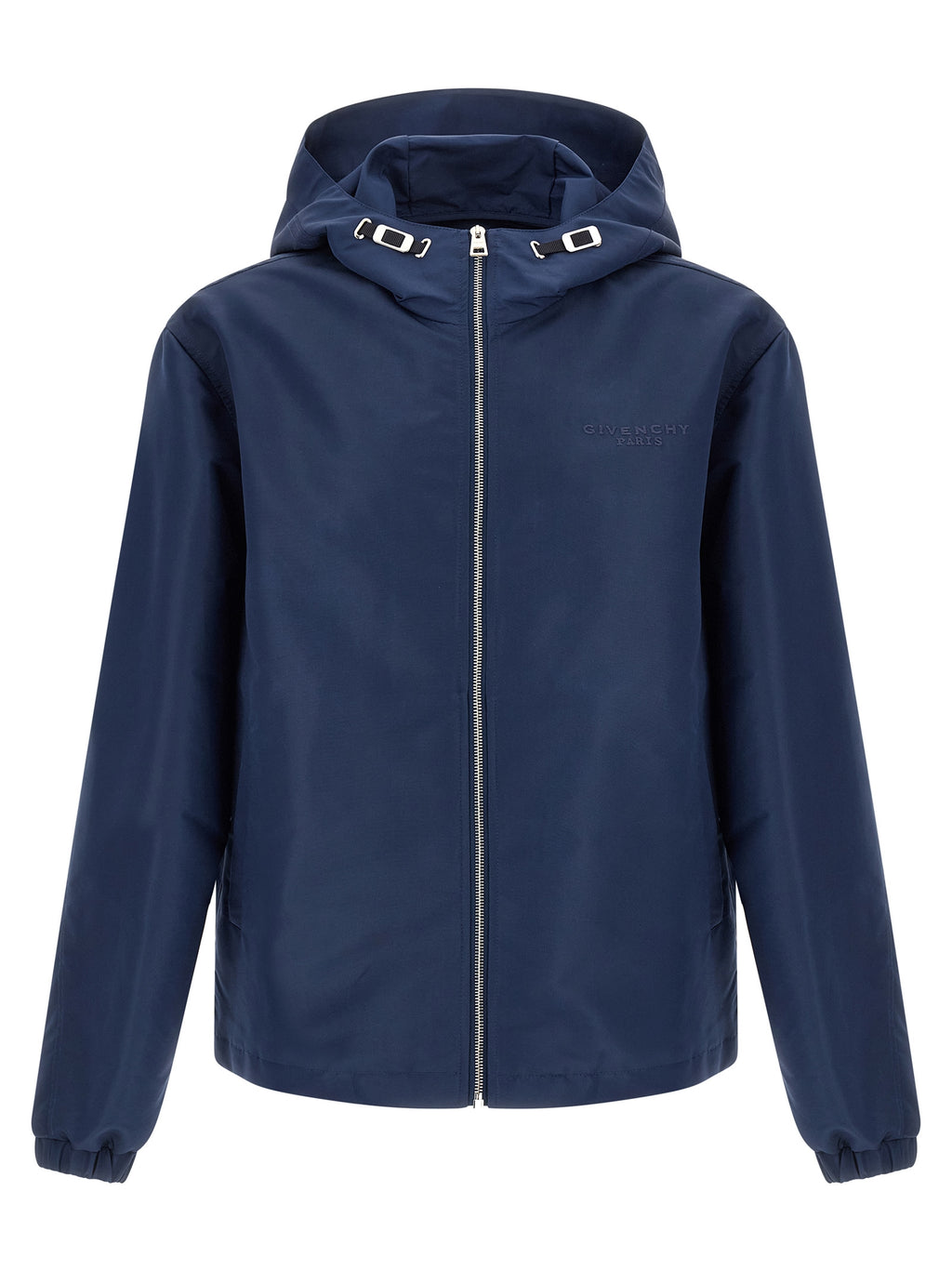 Veste en polyester bleu Givenchy, coupe moderne, avec détails de design visibles, pour un style élégant et contemporain.