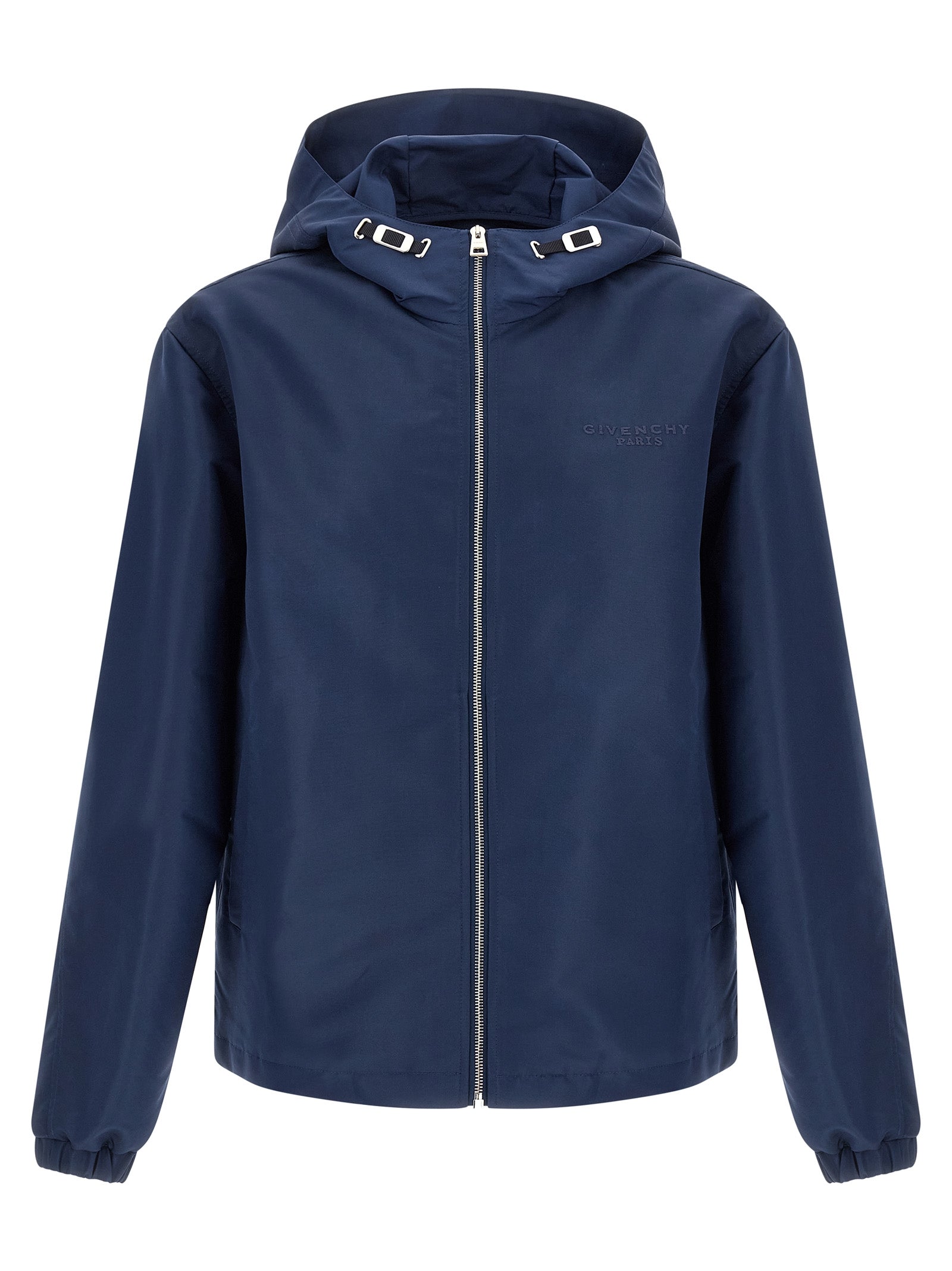 Veste en polyester bleu Givenchy, coupe moderne, avec détails de design visibles, pour un style élégant et contemporain.