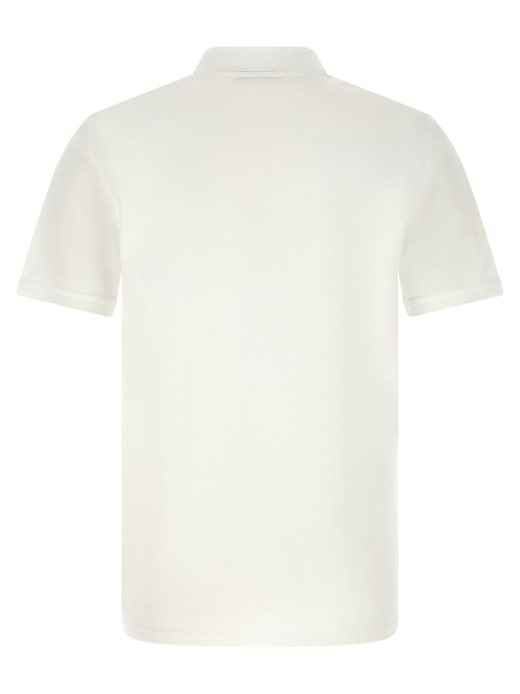 Chemise polo blanche en coton de la marque Givenchy, vue de face avec col et boutons visibles.