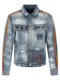 Veste en jean en coton bleu de Dsquared², style décontracté avec détails classiques, vue en gros plan.