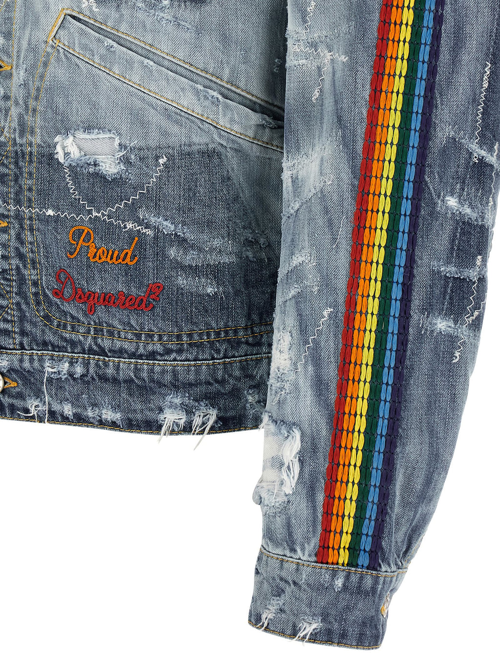 Veste en jean en coton bleu Dsquared² avec détails classiques, boutons en métal et coupe ajustée.