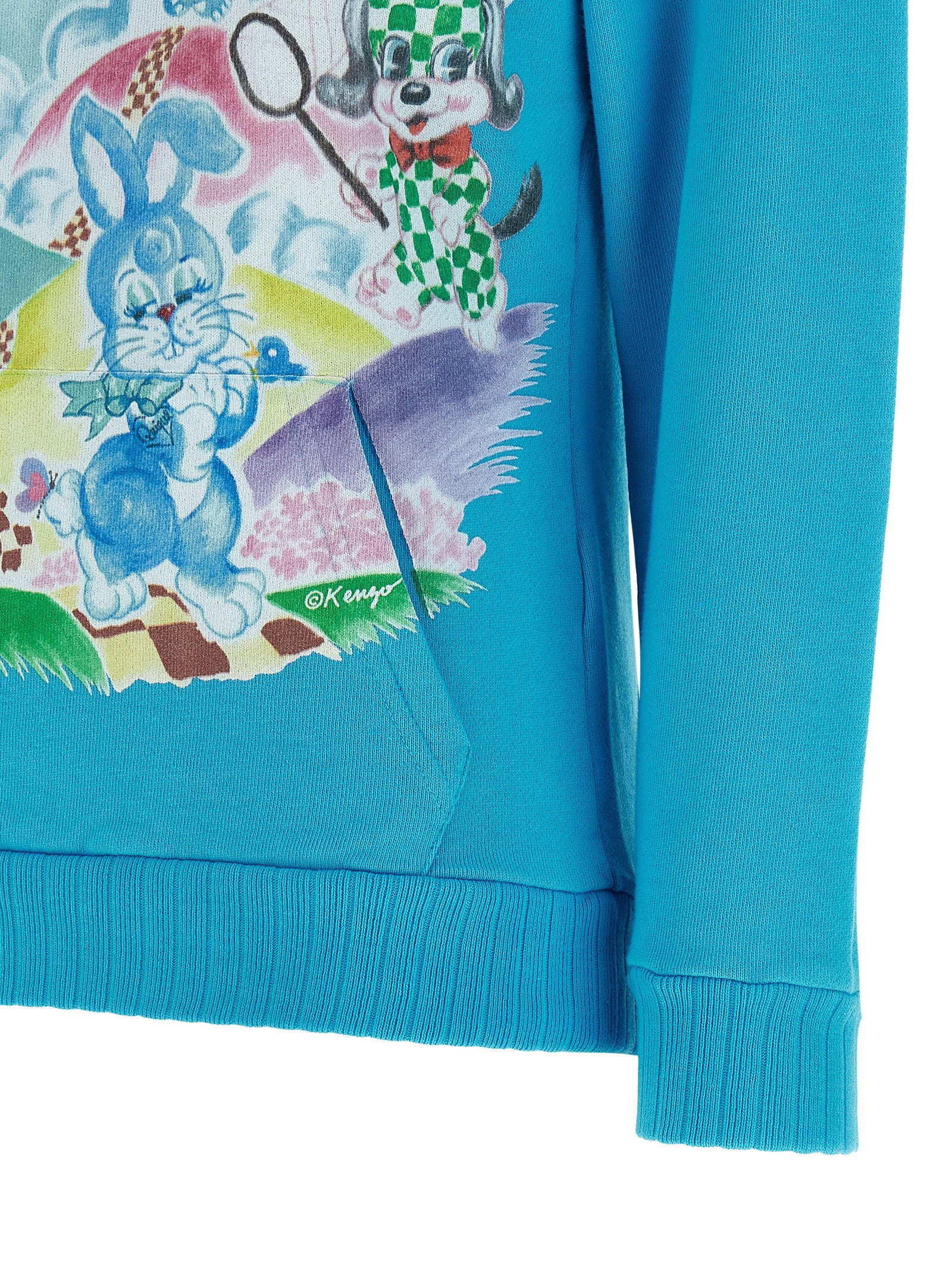 Kenzo Blauer Baumwoll-Hoodie