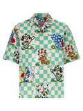 Chemisier en coton multicolore de la marque Kenzo, avec un motif coloré et un style élégant visible sur l'image.