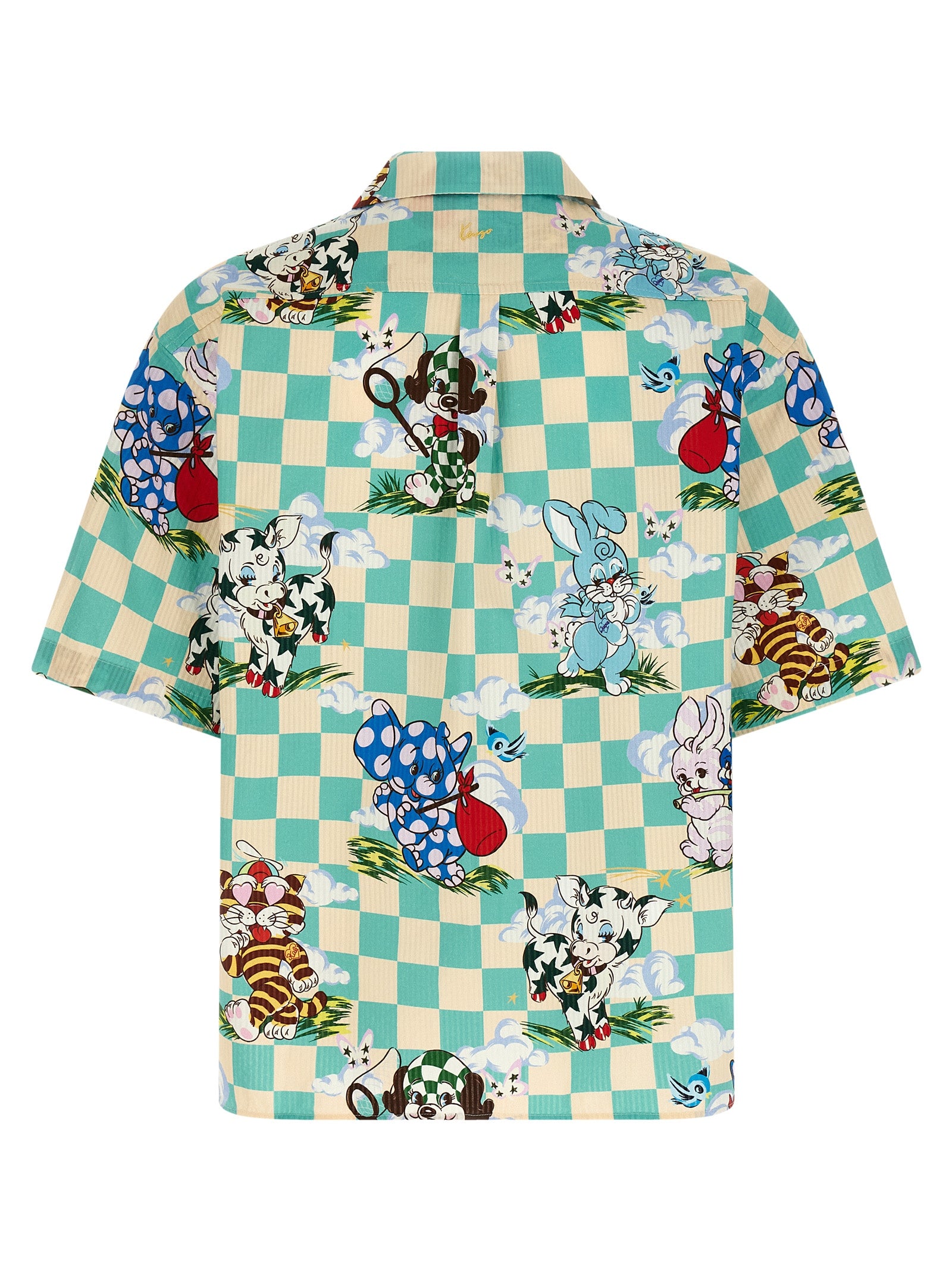 Chemise en coton multicolore de la marque Kenzo, avec un motif coloré et un style moderne.