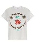 Balmain Weißes Baumwoll-T-Shirt