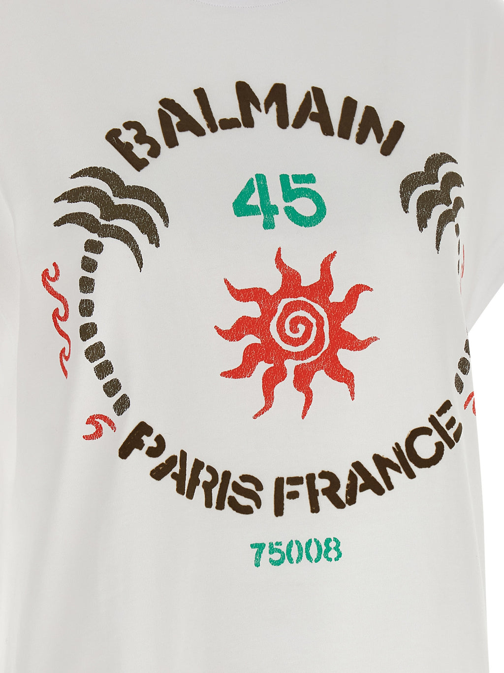 Balmain Weißes Baumwoll-T-Shirt