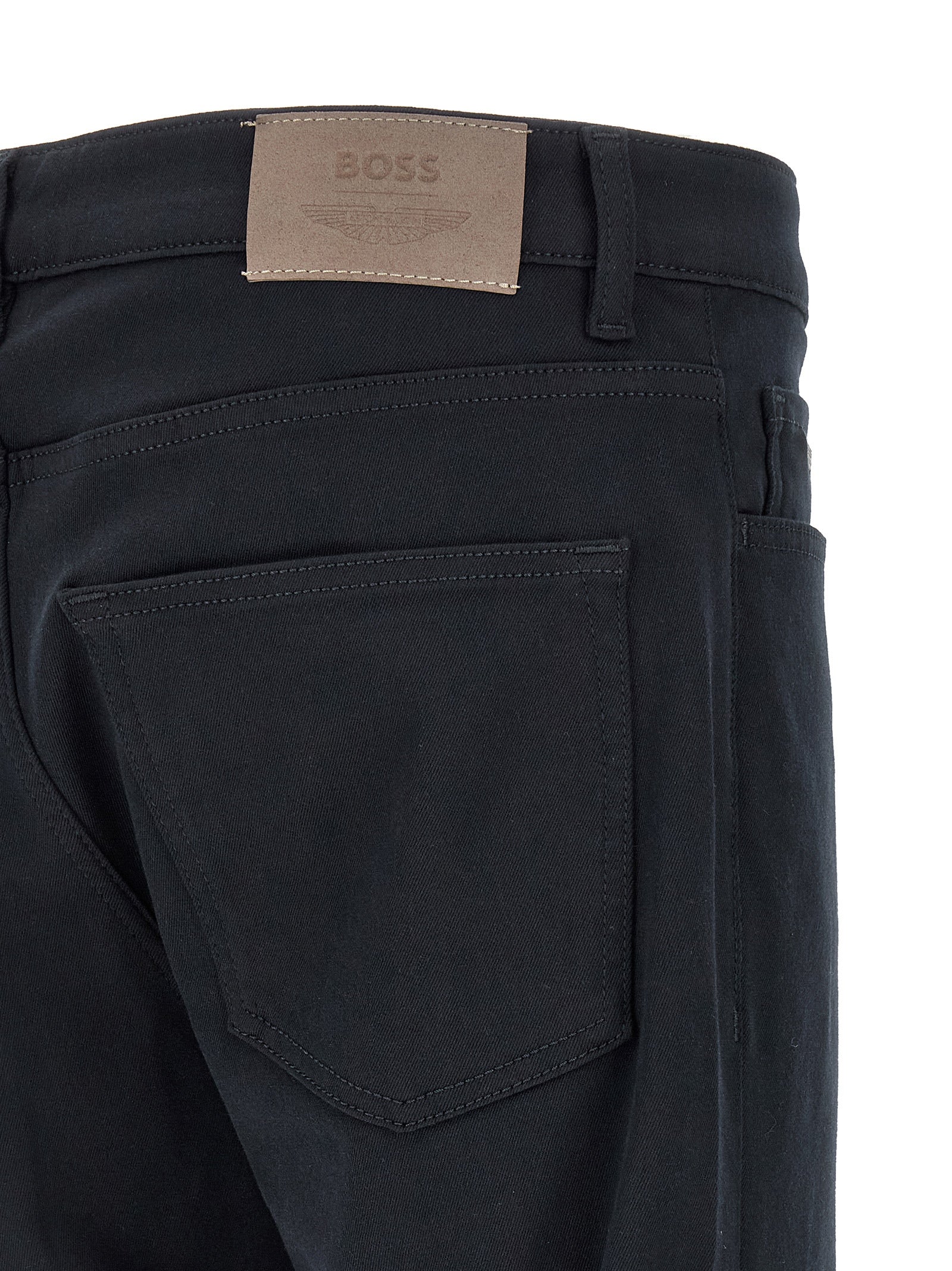 Hugo Boss Blaue gerade geschnittene Jeans aus Polyester