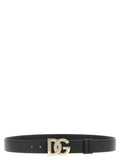 Dolce & Gabbana Black Calfskin Regular Belt