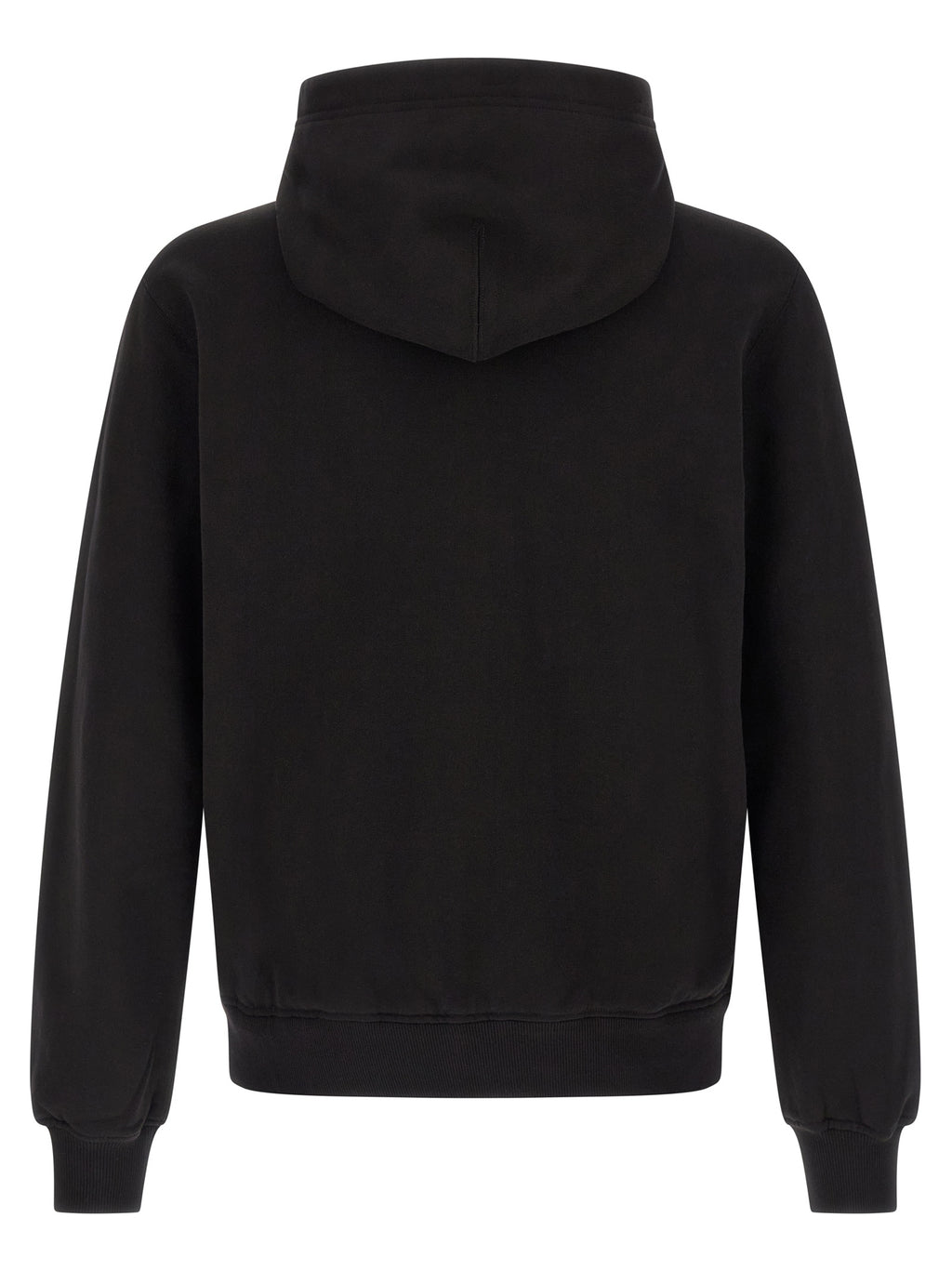 Sweatshirt en coton noir Dolce & Gabbana, style décontracté, col rond et logo discret visible sur l'image.