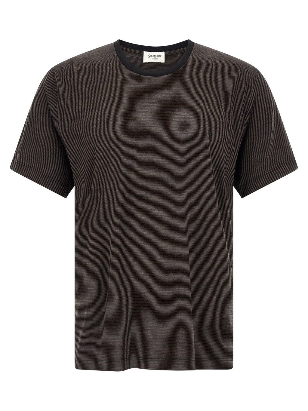 Saint Laurent braunes Woll-T-Shirt