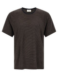 Saint Laurent braunes Woll-T-Shirt