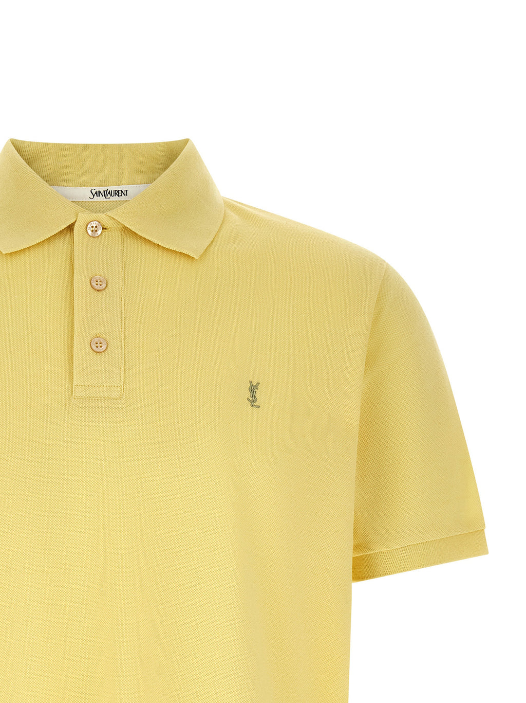 Zweifarbiges Baumwoll-Polohemd von Saint Laurent