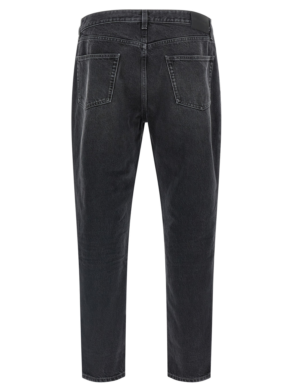 Jeans droits en coton noir de Saint Laurent, style élégant et moderne, affichés sur un mannequin.