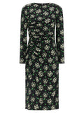 Robe midi synthétique noire Dolce & Gabbana, élégante et ajustée, avec des détails sophistiqués visible sur cette image.