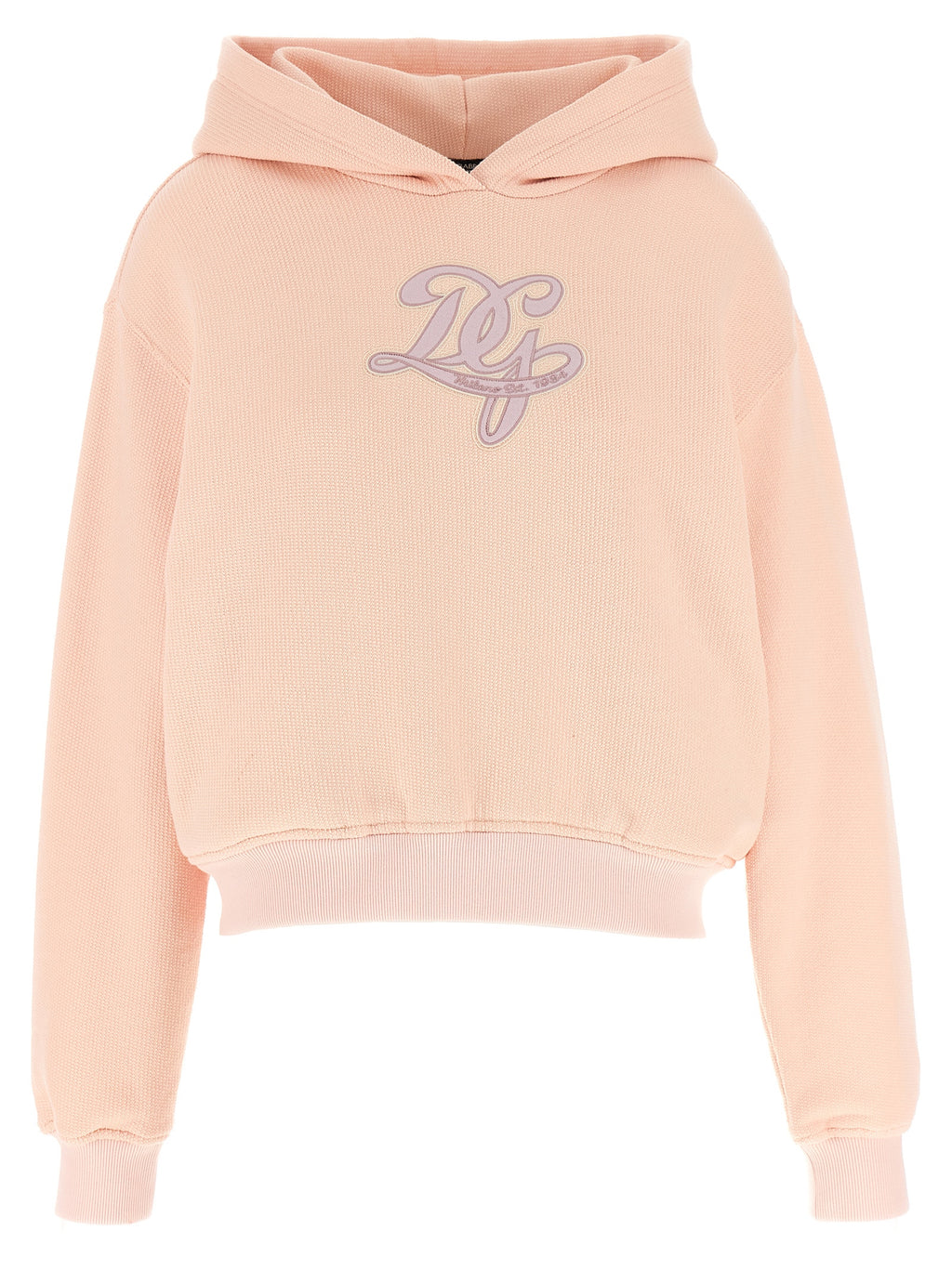 Sweat à capuche en coton multicolore Dolce & Gabbana avec logo coloré, mode décontractée et style vibrant.
