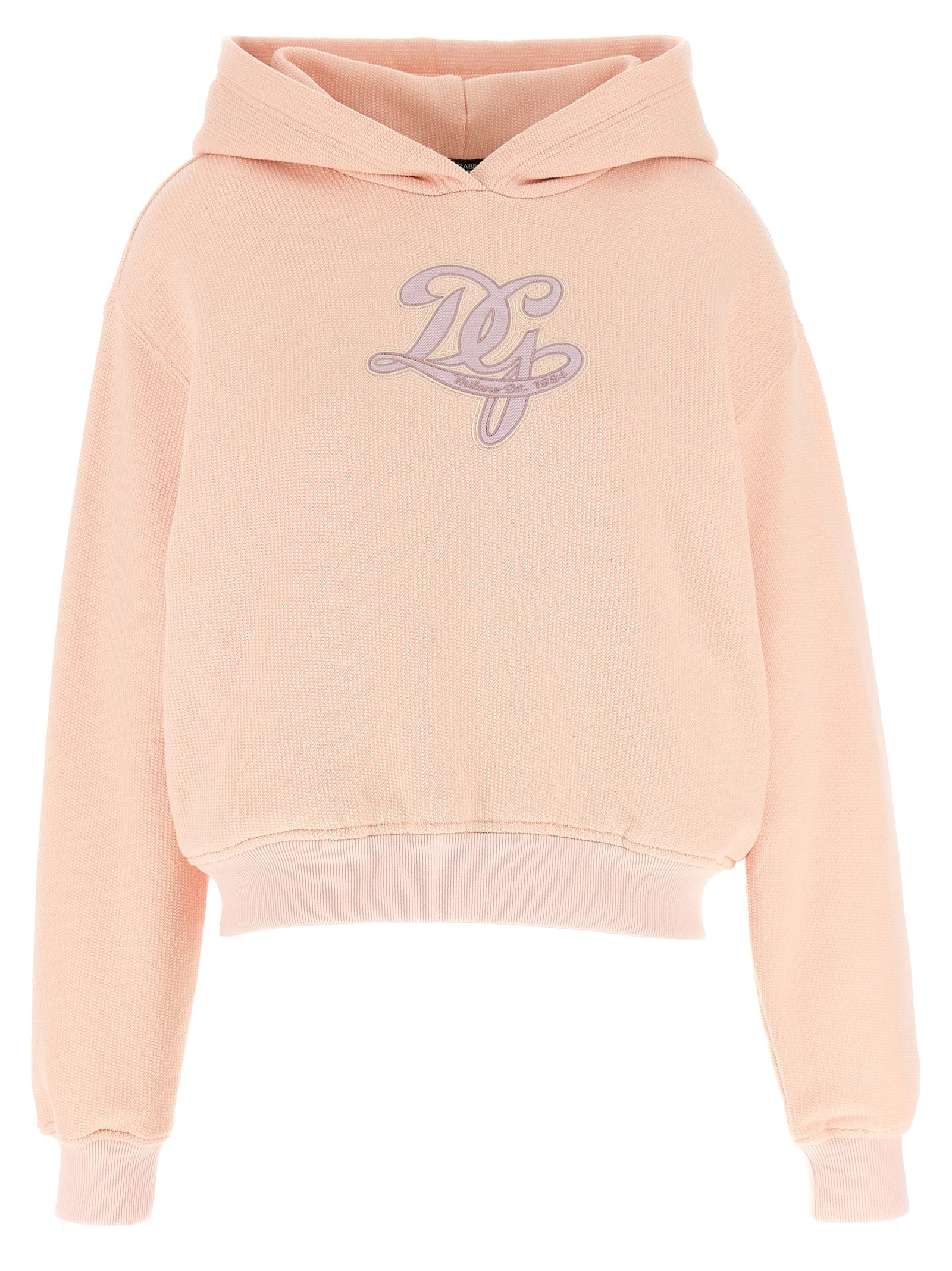 Sweat à capuche en coton multicolore Dolce & Gabbana avec logo coloré, mode décontractée et style vibrant.