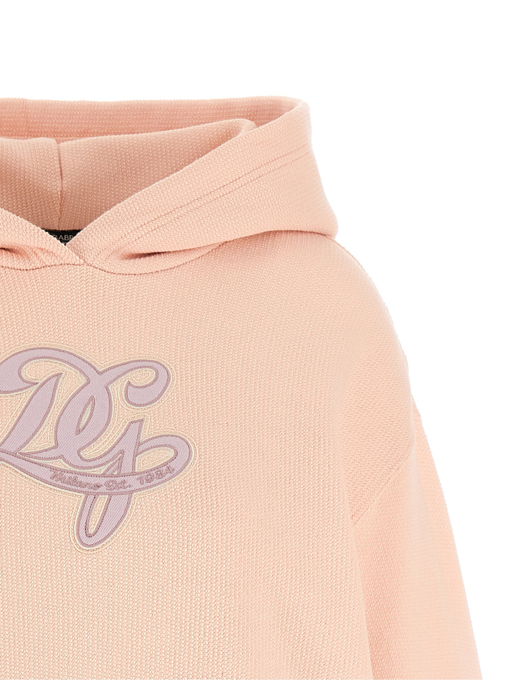 sweat à capuche en coton multicolore de Dolce & Gabbana avec logo visible, décontracté et tendance.