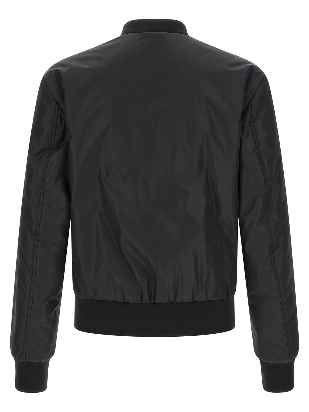 Veste bomber noire en polyamide de Dolce & Gabbana, style moderne avec détails élégants et coupe ajustée.