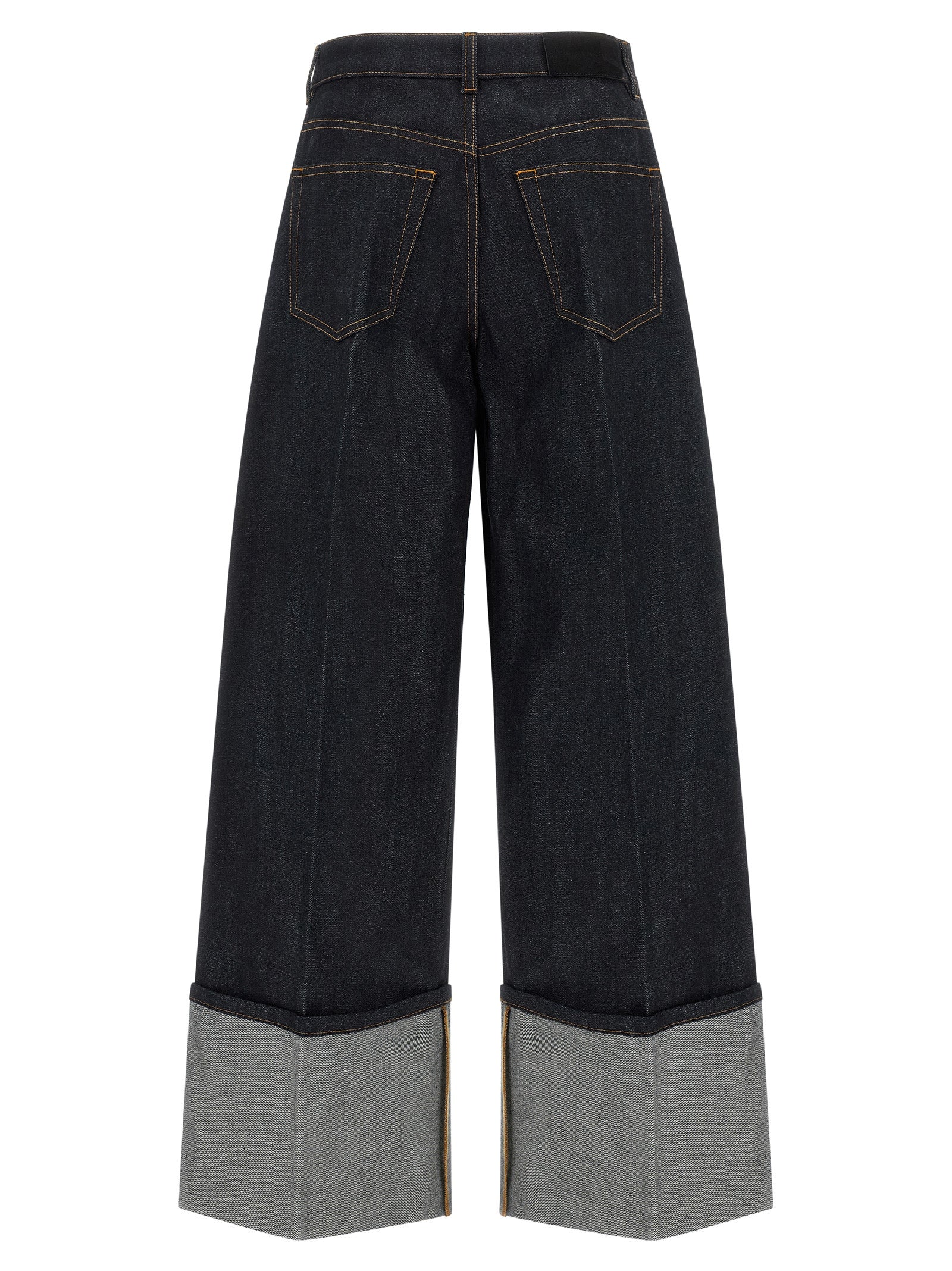 Jeans flare en coton bleu Givenchy, coupe évasée, détails modernes, tissu de haute qualité, mode élégante et décontractée.