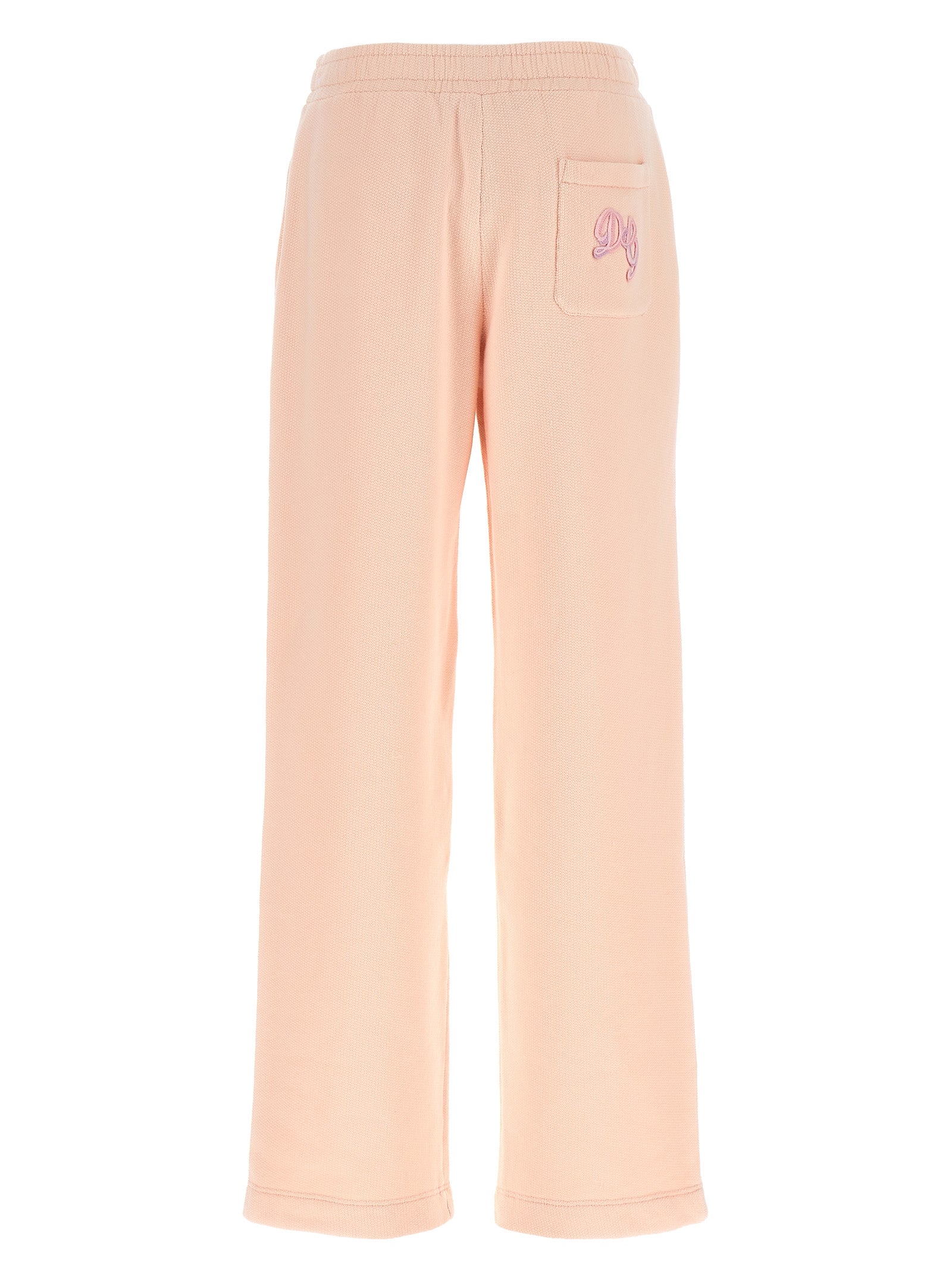 Pantalons de sport en coton multicolores Dolce & Gabbana, style athlétique avec logo et détails vibrants sur fond blanc