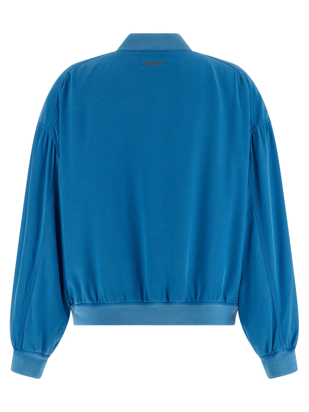 Versace Blauer Seidenbomber