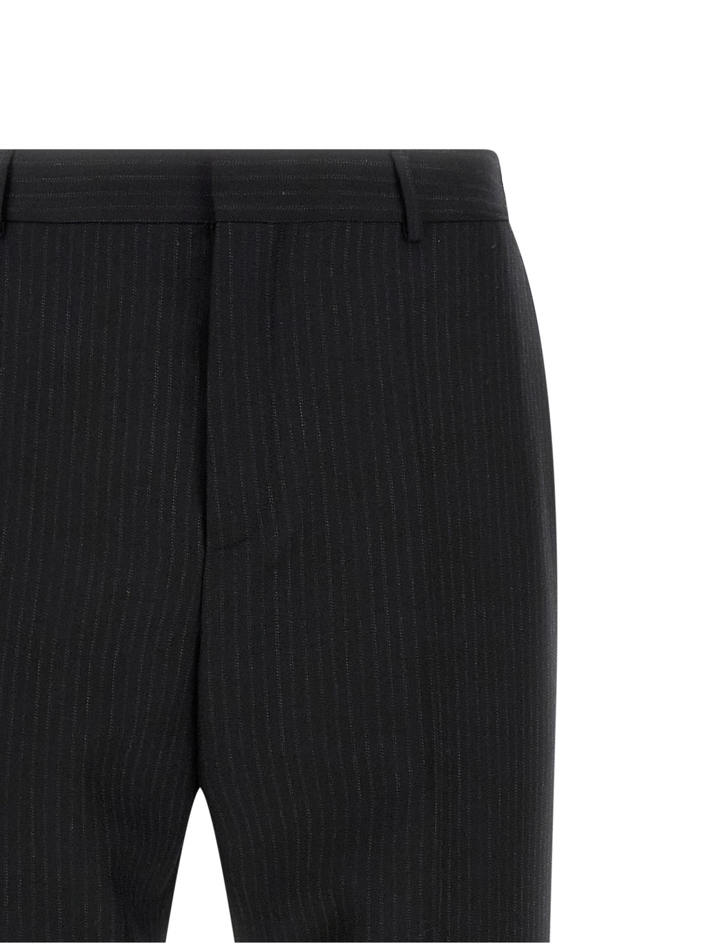 Saint Laurent Schwarze Wollhose