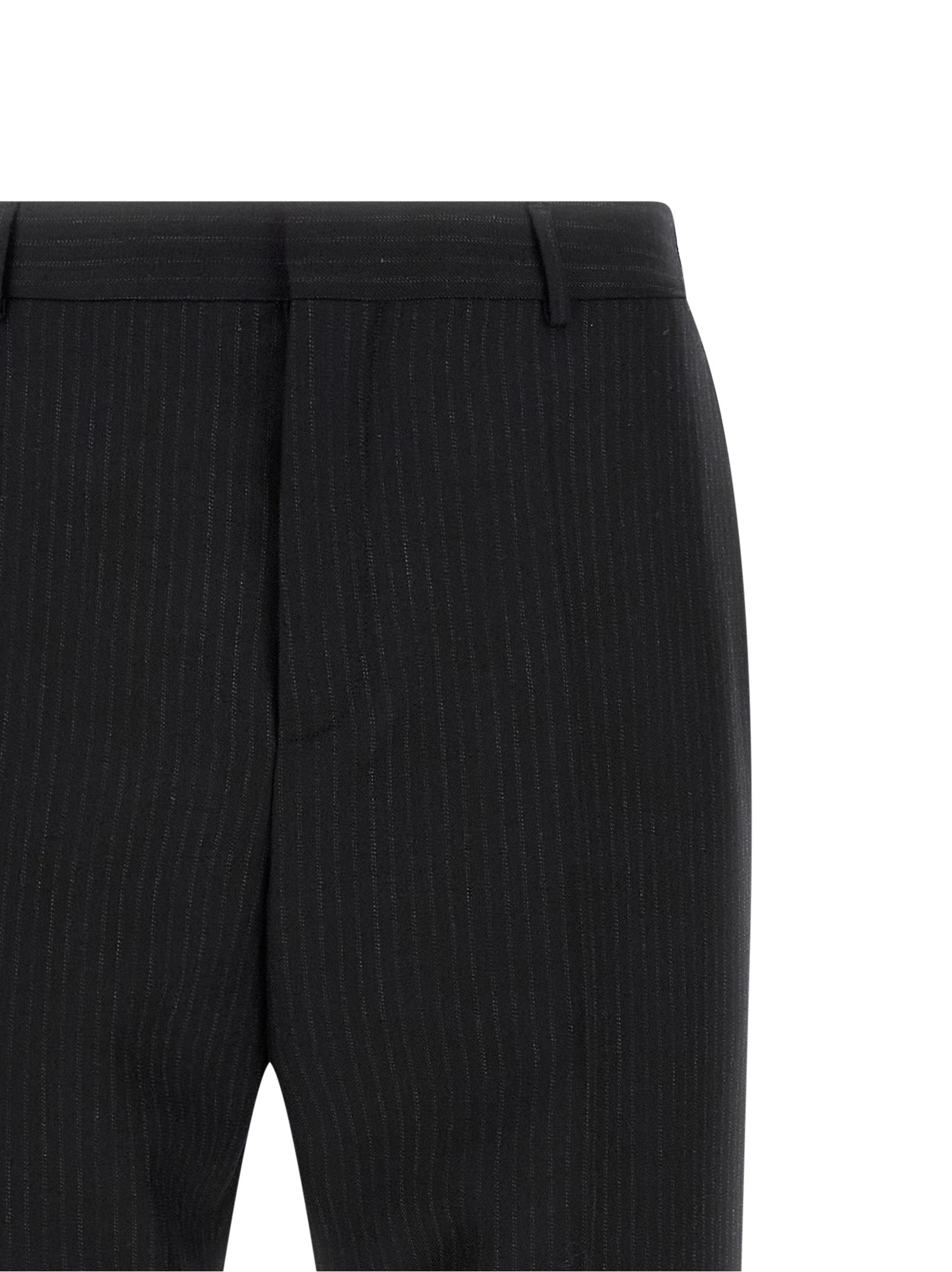 Saint Laurent Schwarze Wollhose