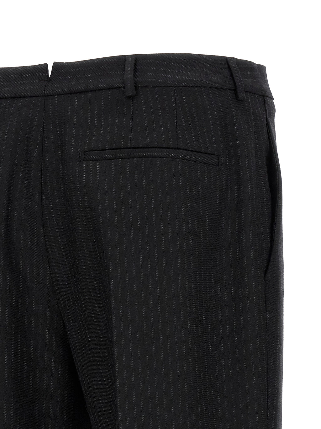 Saint Laurent Schwarze Wollhose