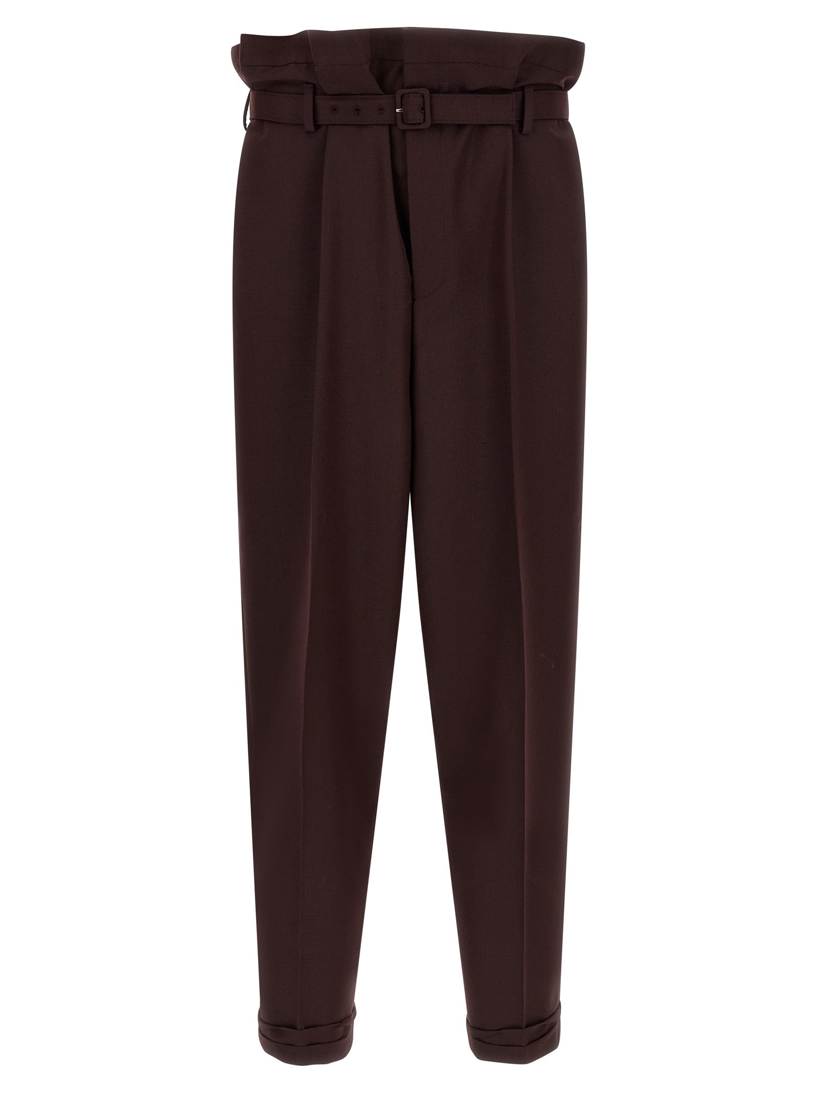 Saint Laurent Lila Freizeithose aus Wolle