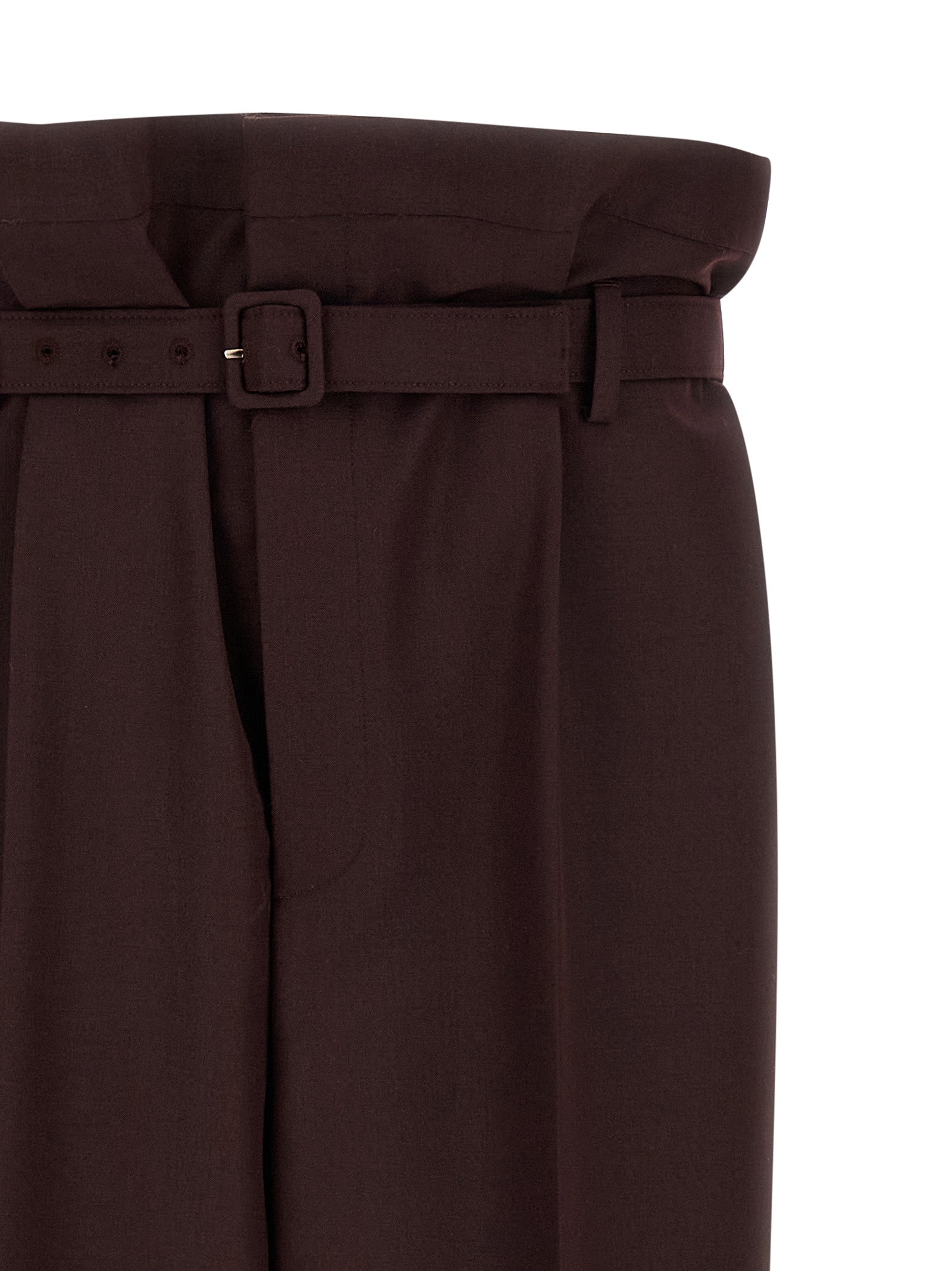 Saint Laurent Lila Freizeithose aus Wolle