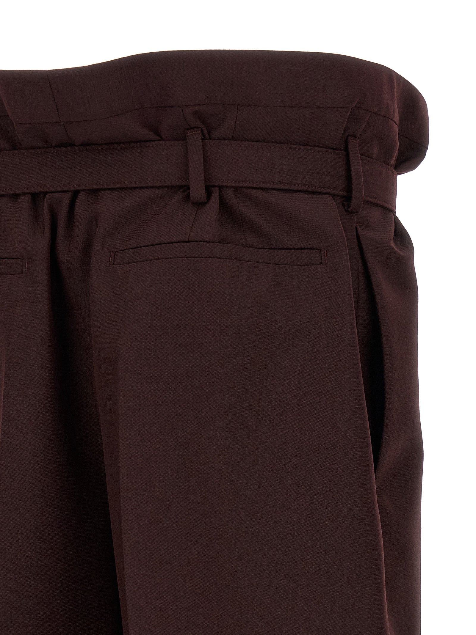 Saint Laurent Lila Freizeithose aus Wolle