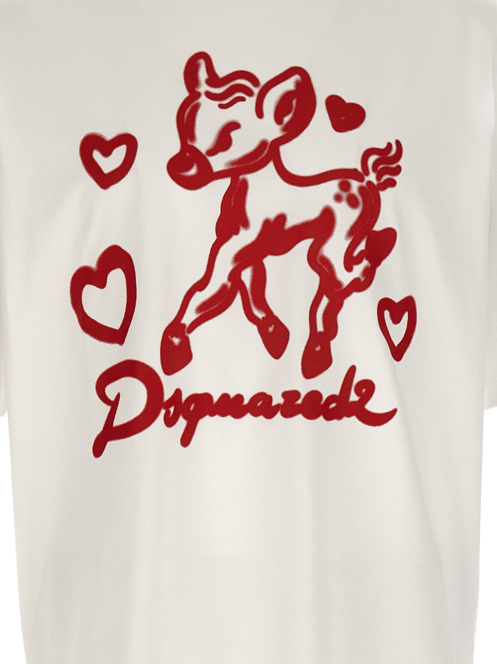 T-shirt en coton multicolore de Dsquared², style décontracté, avec logo visible, manches courtes et coupe moderne.
