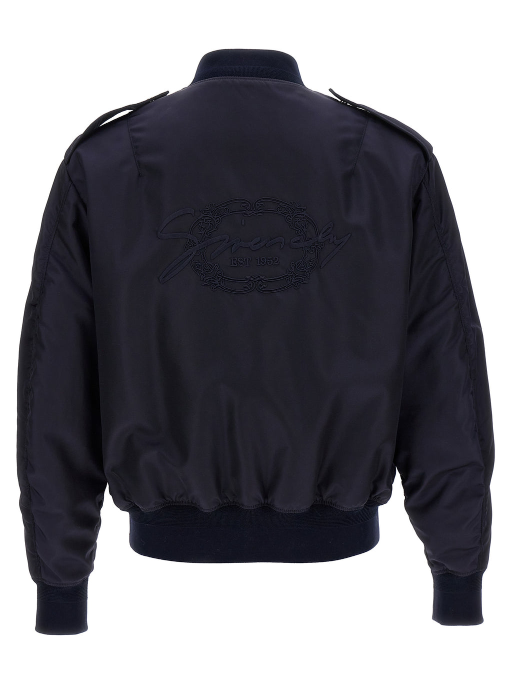 Veste bomber bleue en polyamide de Givenchy, coupe moderne avec fermeture éclair et col côtelé.