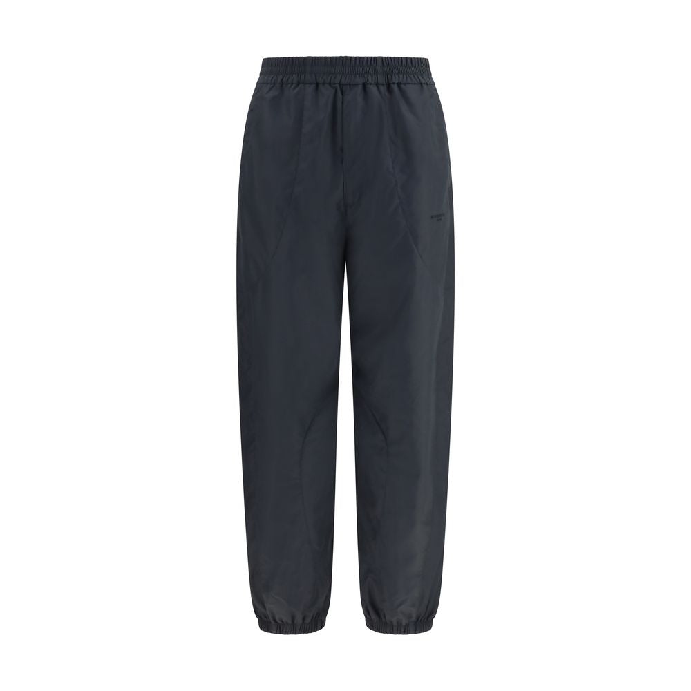 Pantalons de jogging en coton noir Givenchy pour l'entraînement, avec logo discret et coupe ajustée.