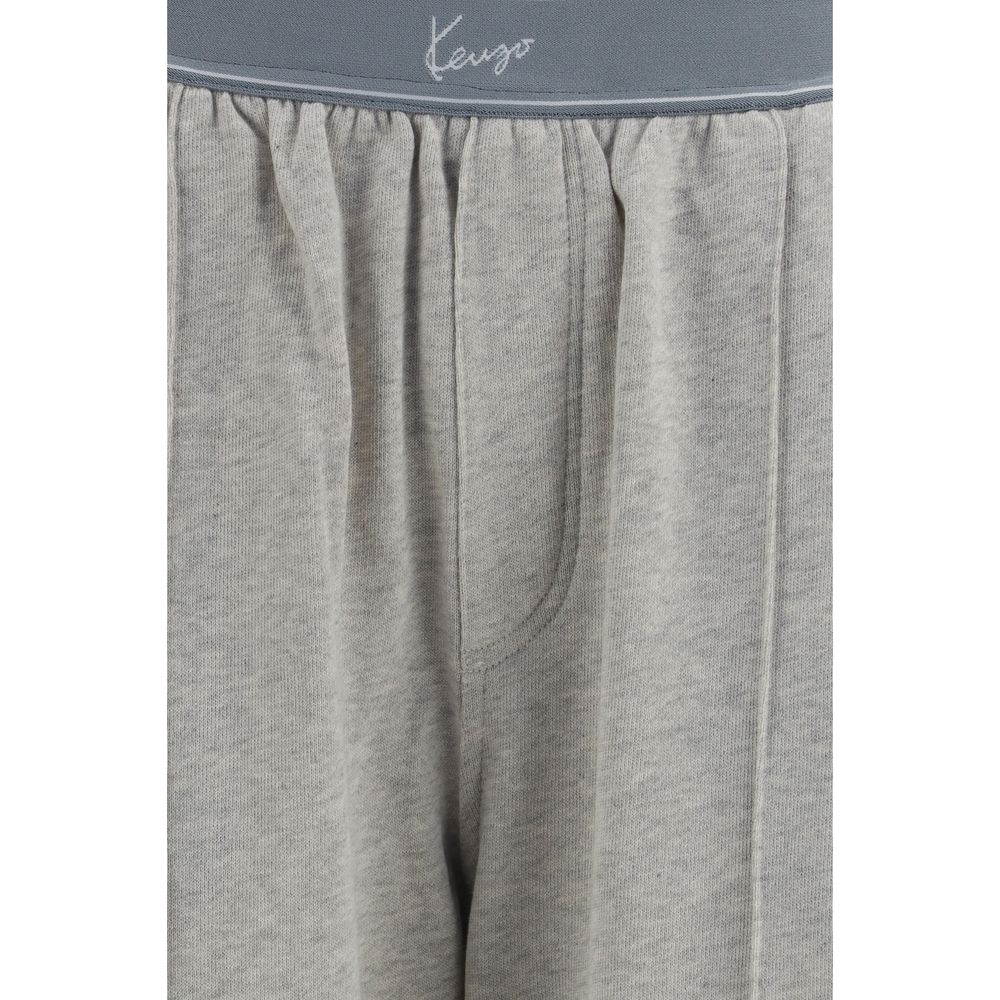 Pantalons de jogging en coton gris Kenzo pour entraînement, avec coupe décontractée et logo discret visible sur le côté.