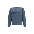 Sweat-shirt en coton bleu de la marque Kenzo avec logo visible, porté sur un mannequin, mode décontractée.