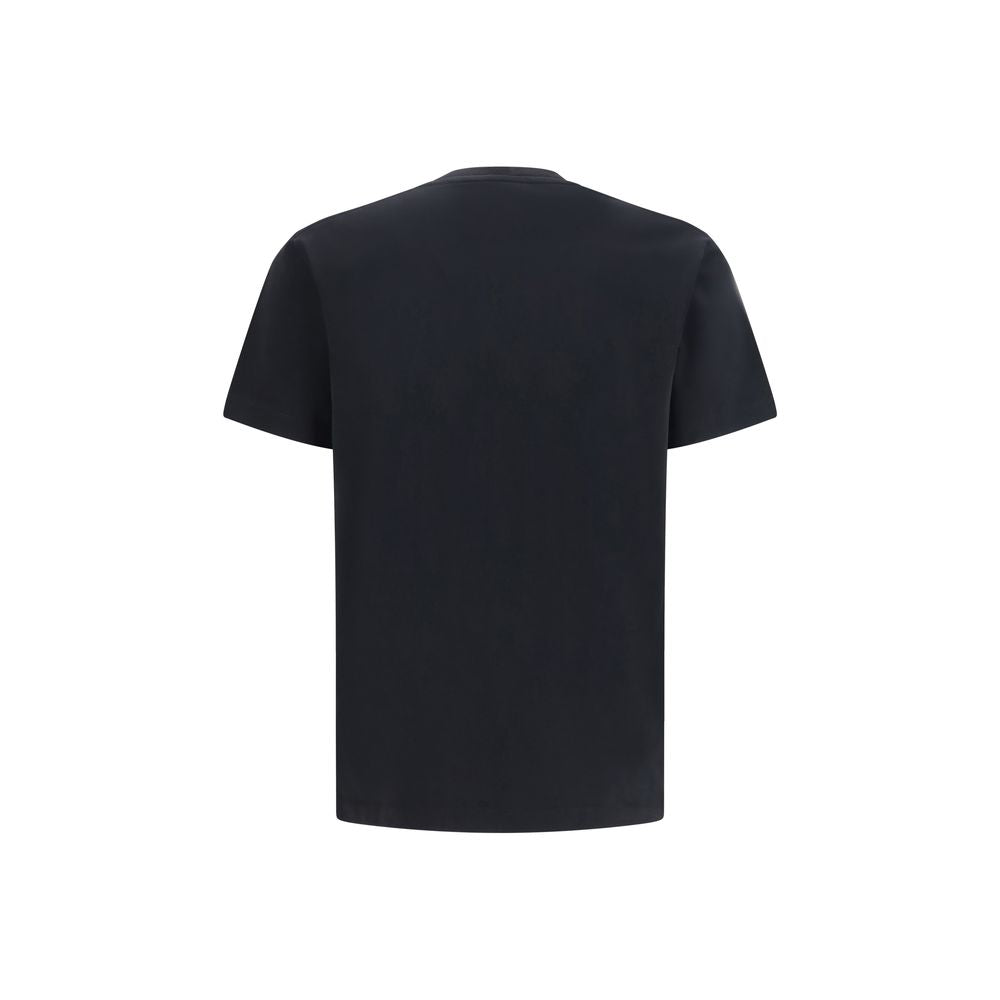 T-shirt en coton noir de la marque Dsquared², coupe classique, vue de face avec logo discret.