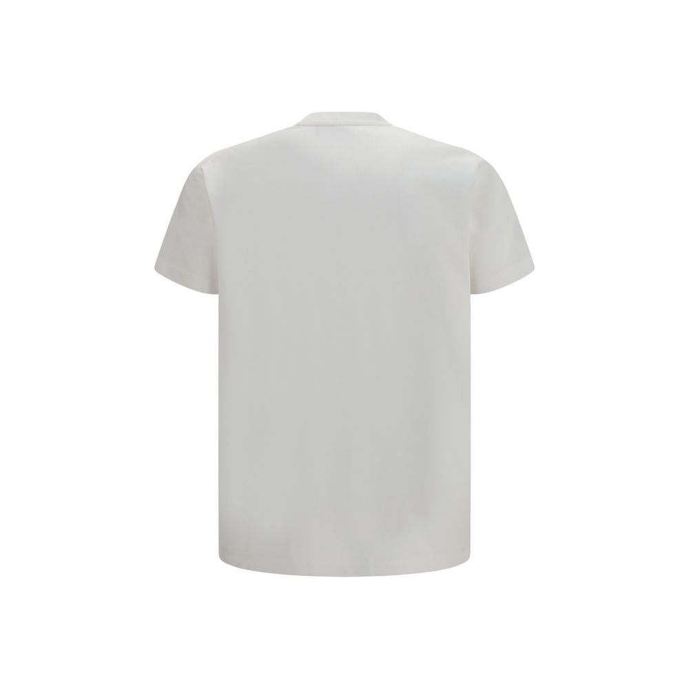 T-shirt blanc en coton de la marque Dsquared², vue de face, avec col rond et logo discret visible.