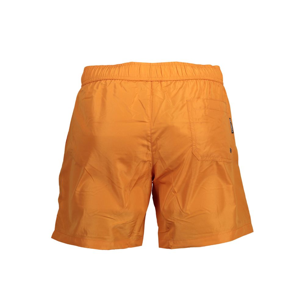 Boxer de bain pour homme Karl Lagerfeld Arancione en polyester, style élégant avec motif coloré et design moderne.