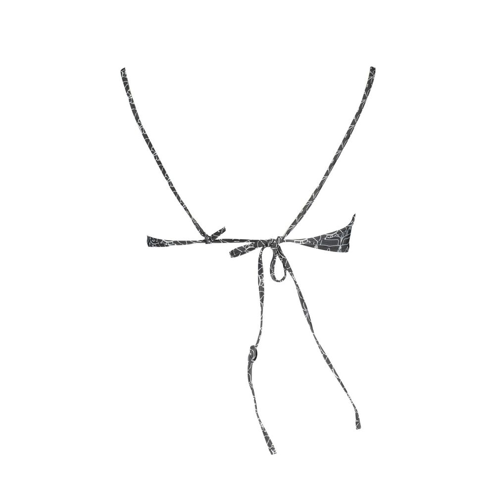 Maillot de bain femme Karl Lagerfeld noir en polyester, ajusté et élégant, avec détails modernes.