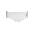 Maillot de bain femme Karl Lagerfeld blanc en polyamide, slip de natation élégant et ajusté.
