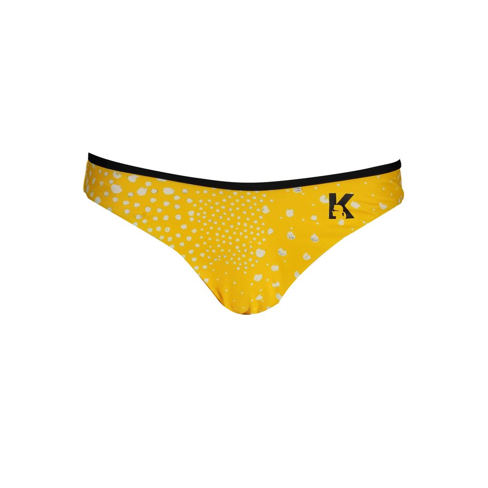 Maillot de bain femme Karl Lagerfeld Giallo en polyamide, coupe bikini avec motifs jaunes et design élégant.