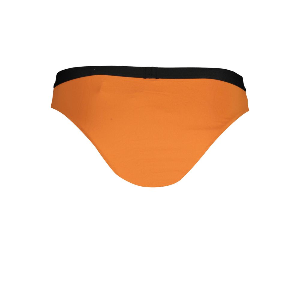 Maillot de bain femme Karl Lagerfeld Arancione en polyamide, slip de bain orange avec logo Karl Lagerfeld visible.